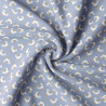 Printed Cotton PIOUI Azure / Turmeric
